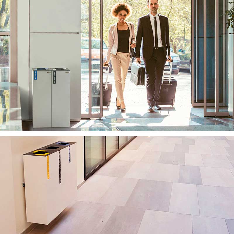 Paperera de reciclatge exterior Alacant 45L | Reciclatge Elegant i Segur